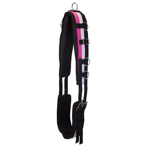 Imperial Riding Longersele "IRH Deluxe", polyester med neoprenfoder och metallringar, neonrosa, full 8715071254840