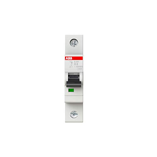ABB S201 D8 Miniatyr Brytare, 1 pol, typ D, 6/10 kA Brytkapacitet, 8 Amp ström (2CDS251001R0081) 4016779530002 ABB S201 D8 Miniatyr Brytare, 1 pol, typ D, 6/10 kA Brytkapacitet, 8 Amp ström (2CDS251001R0081) 4016779530002