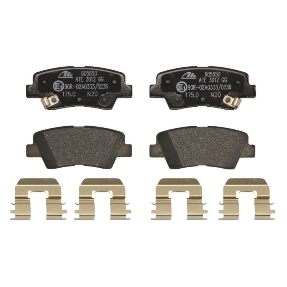 ATE 13.0460 5650.2 Jeu de plaquettes frein avec indicateur d'usure accessoires HYUNDAI: i40 CW, i30 II Break, Tucson, KIA: RIO 3, Sportage IV 4006633435840