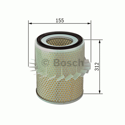 BOSCH 1 457 429 033 Filtre à air 312 200 Cartouche filtrante FIAT: Ducato I Сamion Plateau/Сhâssis, Van, Panorama