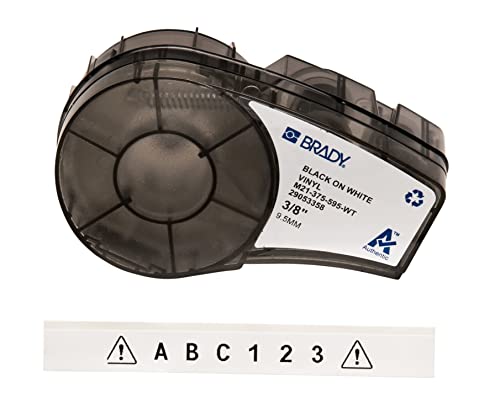 Brady M21 375 595 WT, Vit, Självhäftande skrivaretikett, Vinyl, Termal transfer, Akryl, Permanent 662820966548