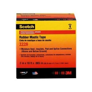 3M Scotch tape 2228 sort mastik med gummiryg 50 mm x 3 m (10 stk.) 54007096566