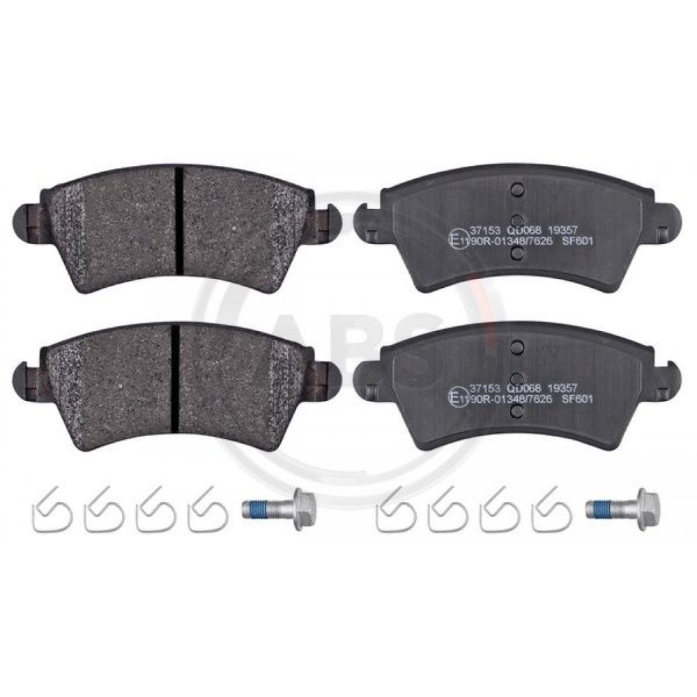 A.B.S. 37153 Jeu de plaquettes frein sans palpeur d'usure intégré PEUGEOT: 206 3/5 portes, 306 Break, CITROËN: Xsara 5 portes 8717109056662