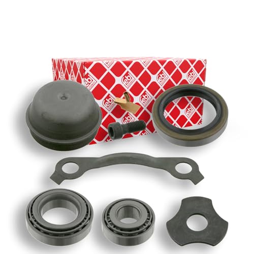 FEBI BILSTEIN 05422 Kit de roulements roue Essieu avant gauche, droit avec matériel construction 59 Roulement à rouleaux coniques 4027816054221