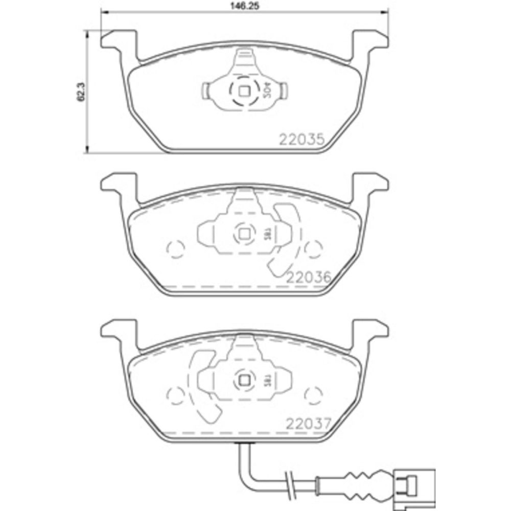 Bromsbeläggssats, skivbroms BREMBO P 85 137X 8020584069448