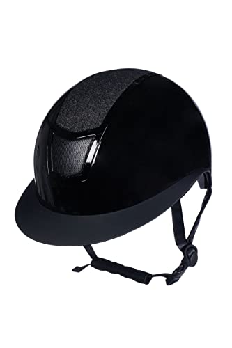 HKM Glänsande diamant ridhjälm svart M/5658 cm 4057052633621