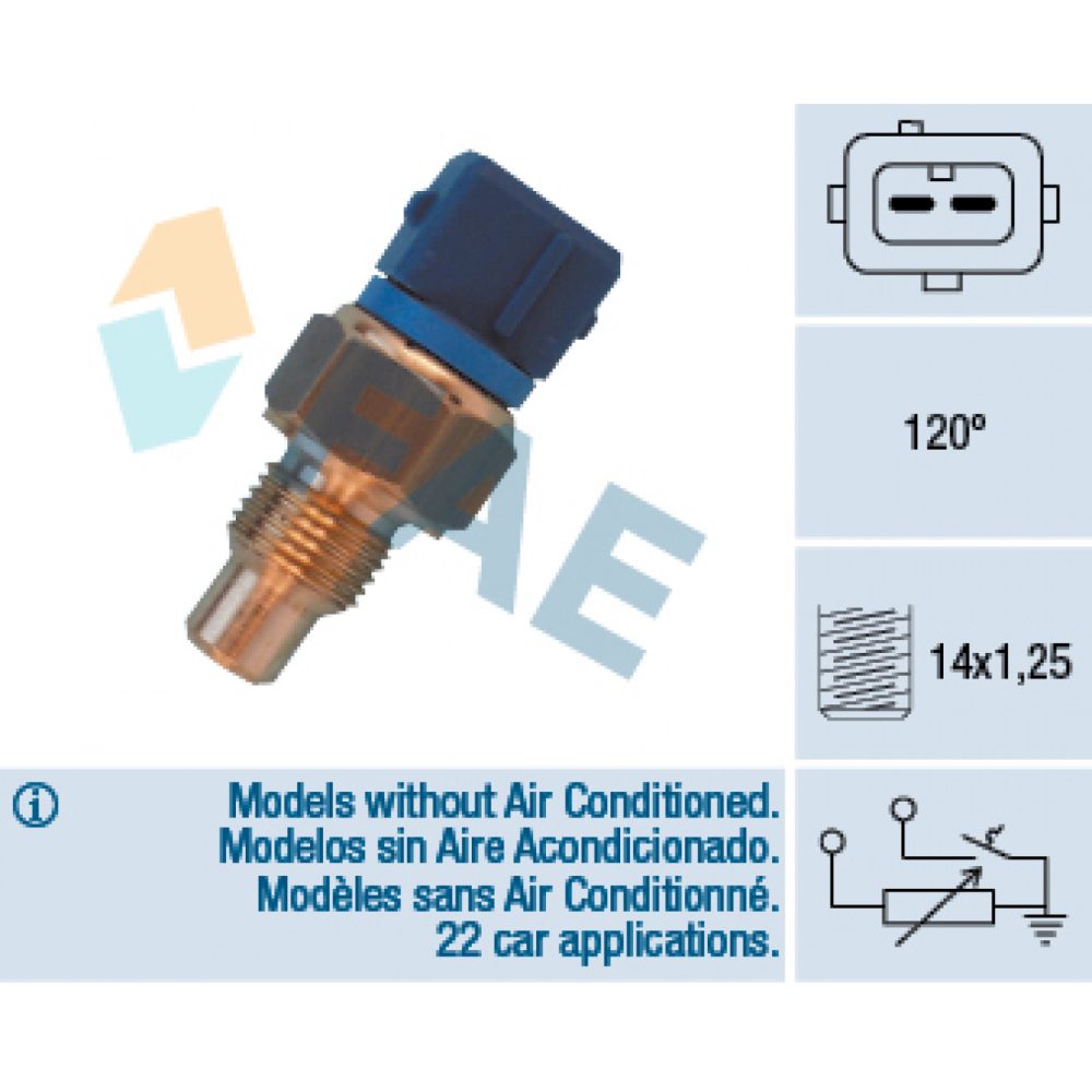 EPS 1.830.552 Sonde De Température Liquide Refroidissement Made in Italy OE Equivalent PEUGEOT: 206 3/5 portes, 306 Partner I Van 8435050615416