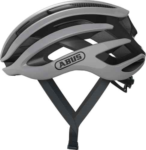ABUS AirBreaker Racercykelhjälm High-end cykelhjälm för professionell cykling ungdomar och vuxna hjälm kvinnor män grå, storlek M 4003318402791