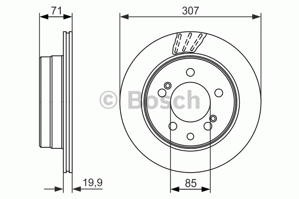 BOSCH 0 986 479 665 Disque de frein 307 20 5 130 ventilé huilé allié/carbonisé SSANGYONG: Rexton / 2, Kyron, Stavic SUV 4047024749511