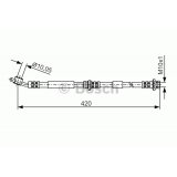 BOSCH 1 987 476 790 Flexible De Frein 411 M10x1 NISSAN: Primera Berline, 5 portes, Break 3165143473139