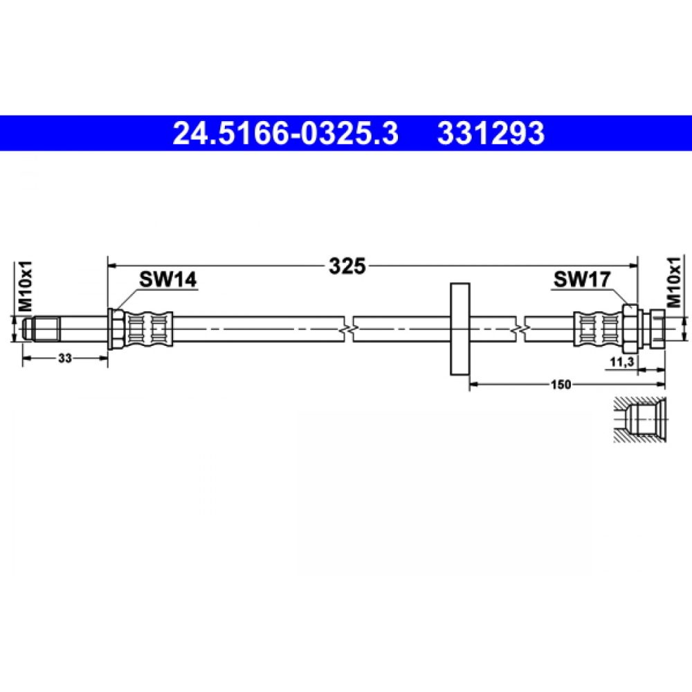 Bromsslang, Framaxel, skoda,vw, 6U0 611 701 A, B, 4006633389051