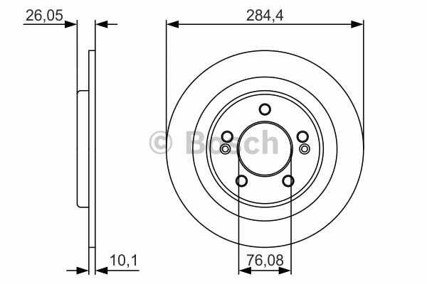 BOSCH 0 986 479 A47 Disque de frein 284 10 5 114,3 plein revêtu KIA: cee‘d II portes, Sportswagon, Pro 3 portes 4047025195065