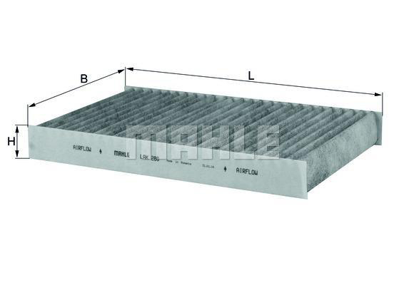 Filter, kupéventilation KNECHT LAK 280 4009026506257