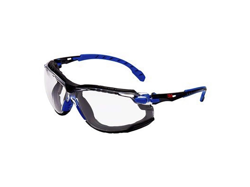 3M Solus skyddsglasögon, blå/svart ram, Scotchgard anti dimma, klar lins, S1101SGAFKT EU 4054596062962