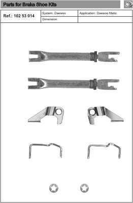 Justerarsats, trumbroms QUICK BRAKE 102 53 014 5706021100754