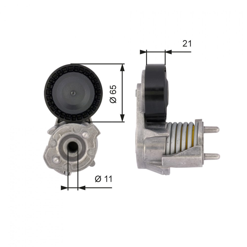 GATES FleetRunner Micro V Kit T39118 Poulie Tendeur VOLVO: V40 3/5 portes, C30, V50, FORD: Focus 2 5414465967375