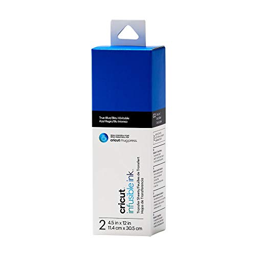 Cricut Infusible Ink Transfer 2 ark 11,4 cm x 30,5 (4,5 tum 12 tum) True Blue Perfekt för användning muggpress 93573057960