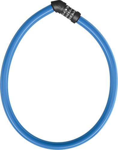 ABUS Kabellås 4408C kombinationslås 65 cm lång stålkabel med plasthölje säkerhetsnivå 2 blå 4003318407956