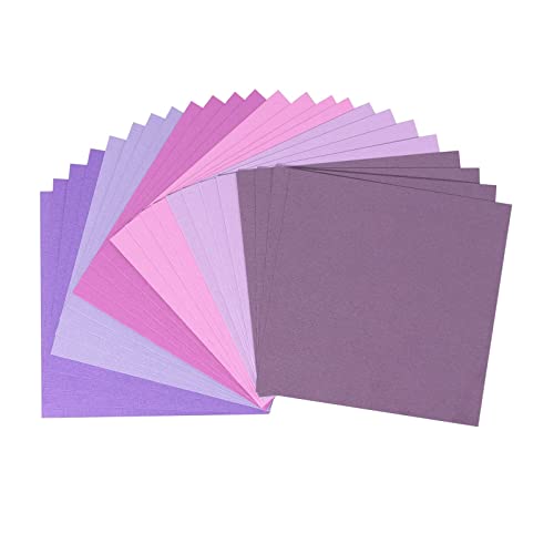 Florens Cardstock texturerad flerfärgad färgade korttillbehör 15 x cm lila 24 ark färgat papper för scrapbooking, korttillverkning och annat pappershantverk 216 gsm 8716052166855