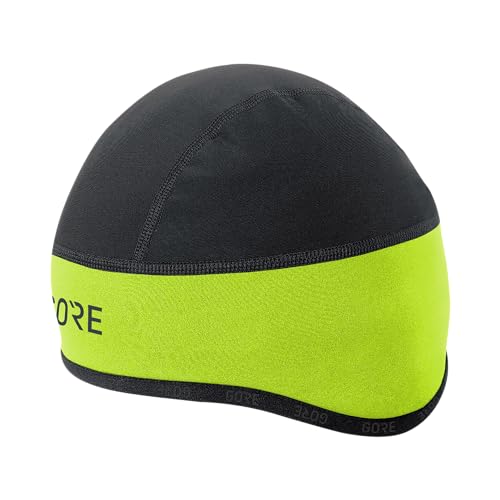 Gore WEAR C3 Windstopper Helmet Cap, Hjälmkeps unisex vuxen, Neon Yellow/Black, 54 58 4017912056038