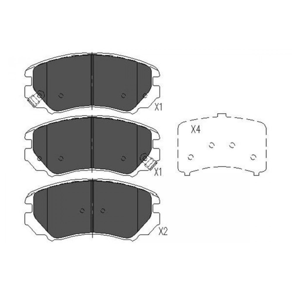 Bromsbeläggssats, skivbroms Kavo parts KBP 3008 8715616132183