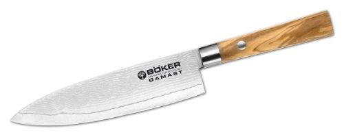 Böker 130439DAM DAMAST OLIVE kockkniv, kniv 15,7 cm 4045011051890