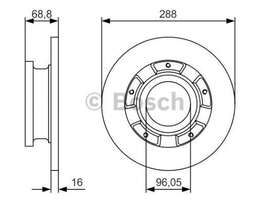 Bosch Bromsskiva 0 986 479 A50 Ford Tourneo Transit 4047025362719
