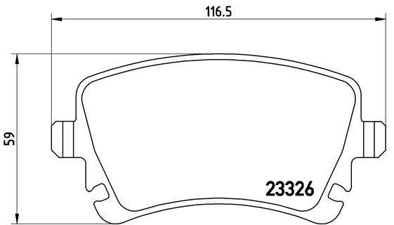 Bromsbeläggssats, skivbroms BREMBO P 85 083 8020584058862