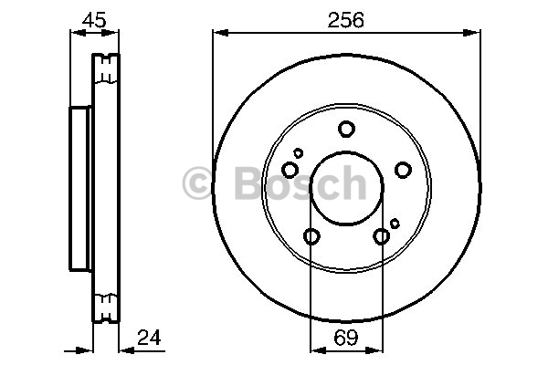 BOSCH 0 986 478 708 Disque de frein 256 24 5 114,3 ventilé, ventilé l'intérieur huilé MITSUBISHI: ECLIPSE 2, Galant Berline 4047024095021