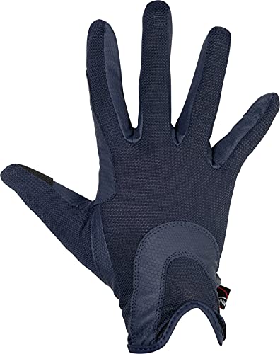 HKM Ridsport, handskar med elastisk handled och nätgrepp andningsbart hållbart materialkombination av polyester polyuretan 4057052526817