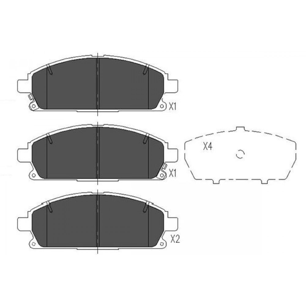 Bromsbeläggssats, skivbroms Kavo parts KBP 6515 8715616132770
