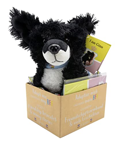 Joy Toy 20651 Joytoy prinsessa Maja av Hohenzollern Gino Adopt me plysch 18 cm med armband för den nya BFF och illustrerad mallbok i presentförpackning 12 x 15 25 cm, flerfärgad, en storlek 8052780426510