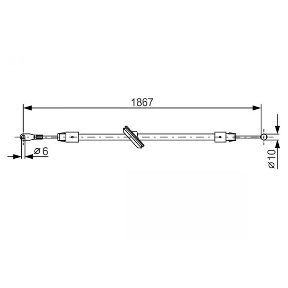 BOSCH 1 987 482 028 Câble De Frein 1867 MERCEDES BENZ: Sprinter 3 T Van, 3.5 5 Сamion à Plateau/Сhâssis 4047024250666