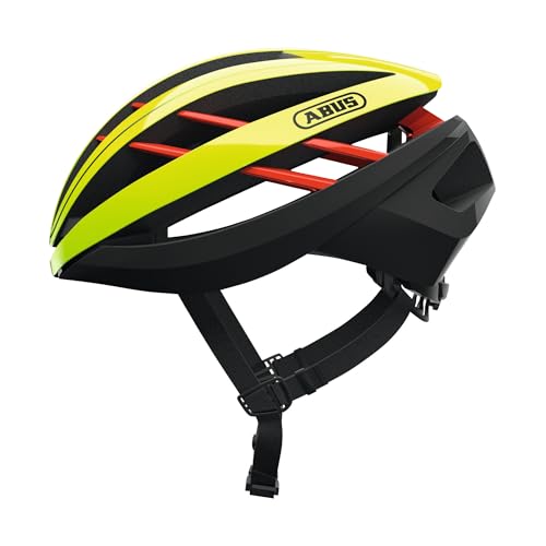 ABUS AVENTOR Cykelhjälm, gul (neongul), S 4003318776090