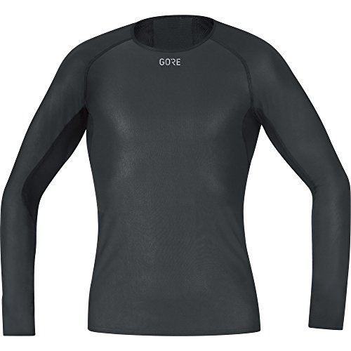 GORE WEAR Långärmad undertröja för herrar, Passar alla sporter, WINDSTOPPER, L, Svart 4017912049061