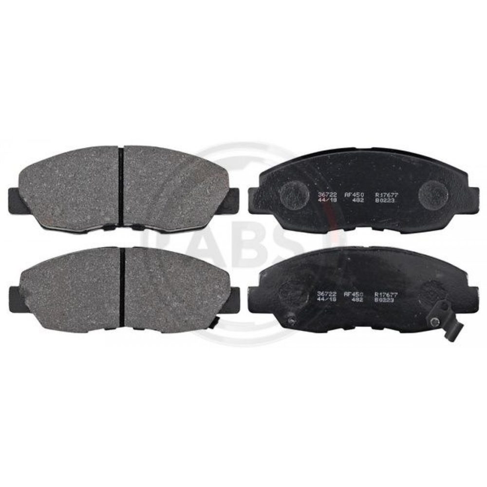A.B.S. 36722 Jeu de plaquettes frein avec indicateur d'usure HONDA: CIVIC 8 Hatchback, Accord 6 Limousine, CR V 1, ROVER: 600 8717109046168