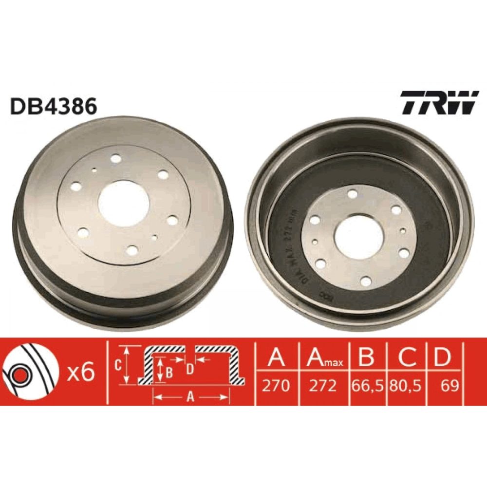 Bromstrumma TRW DB4386 3322937802463
