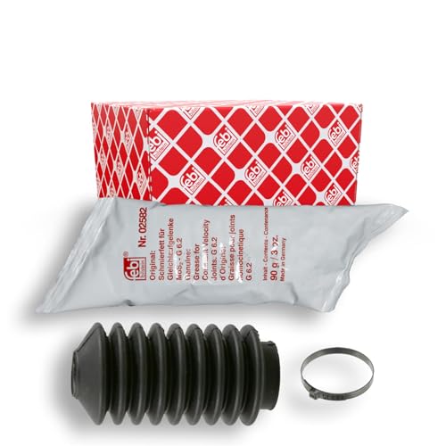 FEBI BILSTEIN 03318 Jeu de joints soufflets, direction Caoutchouc Essieu avant gauche, droit avec graisse collier 4027816033189